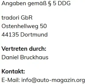 Impressum von auto-magazin.org