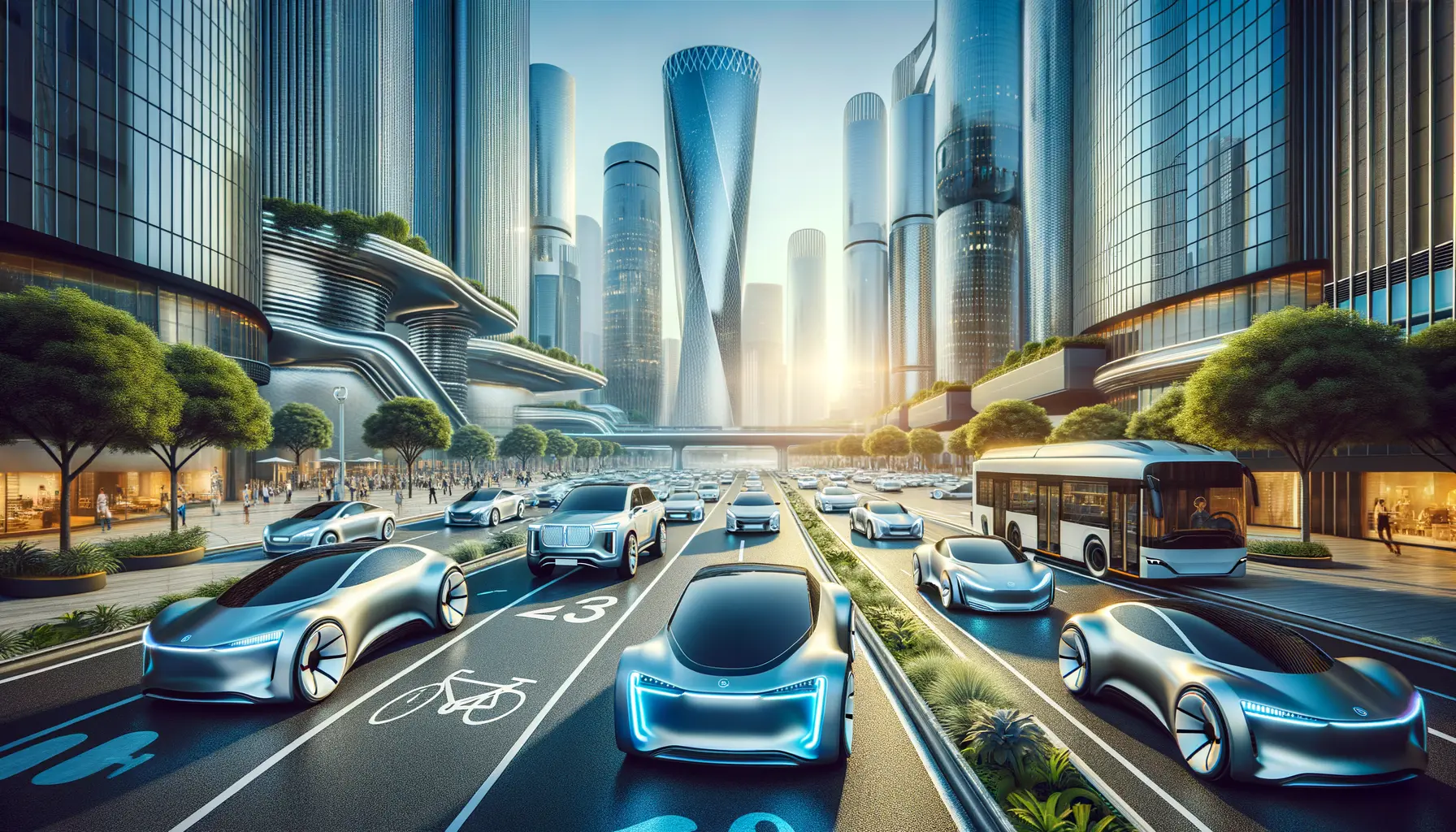 Moderne aktuelle Autos auf der Straße 2026