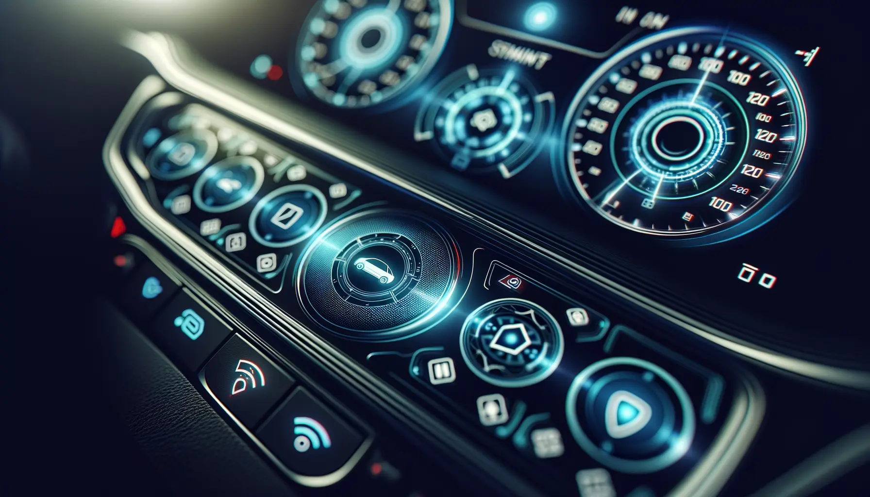 Cockpit-Symbole von Assistenzsysteme Auto zur Fahrerinformation