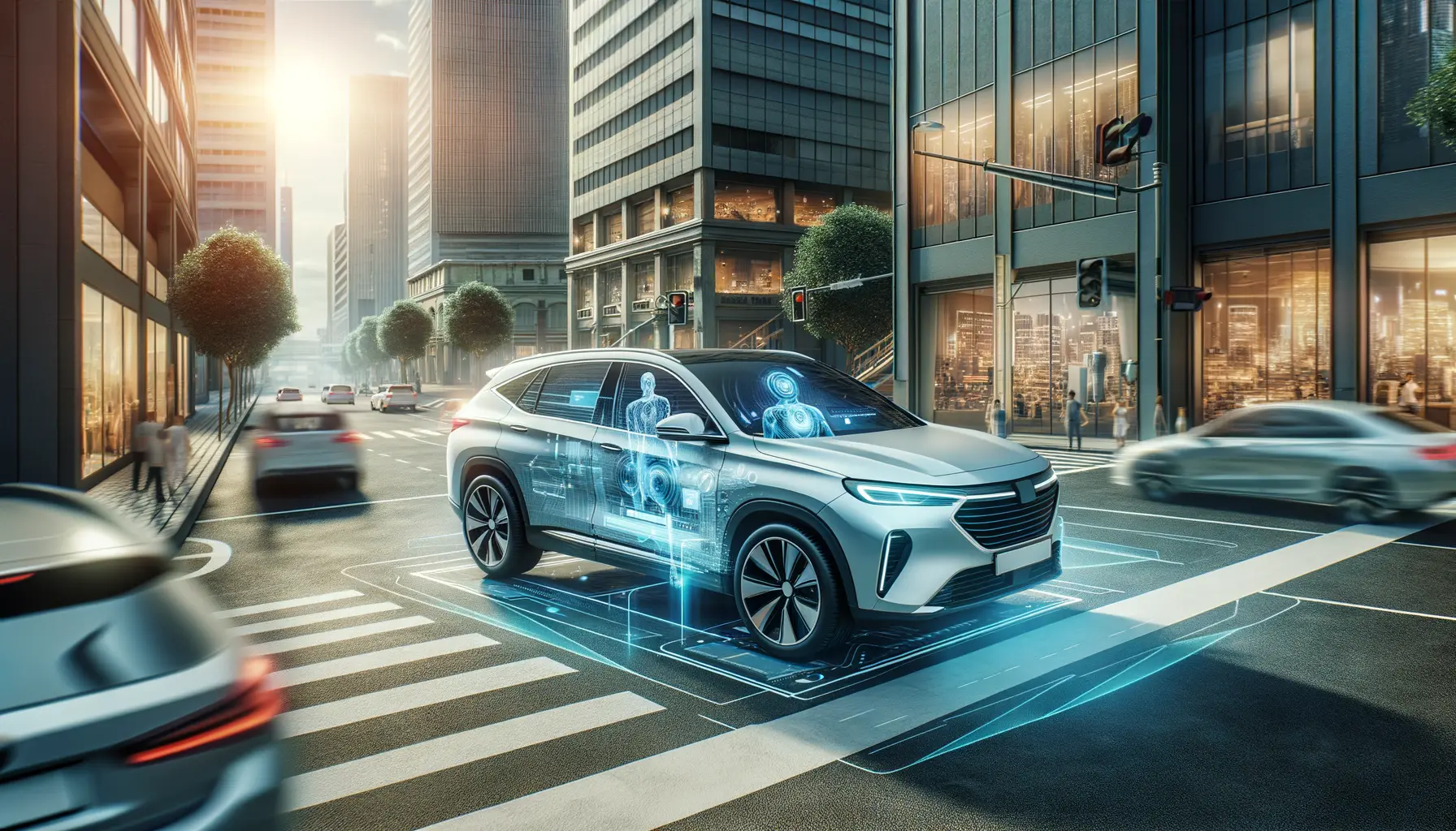 Modernes Auto mit Assistenzsysteme Auto für mehr Sicherheit und Fahrkomfort