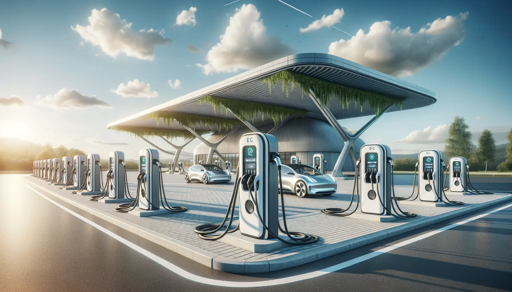 Ladestation für Elektroautos mit mehreren Ladepunkten in Deutschland