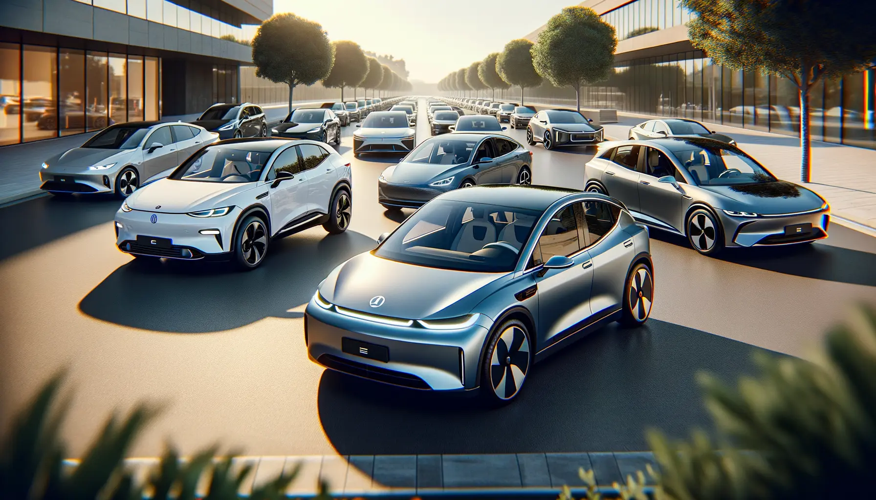 Auswahl verschiedener Elektroauto-Modelle von verschiedenen Herstellern 2026