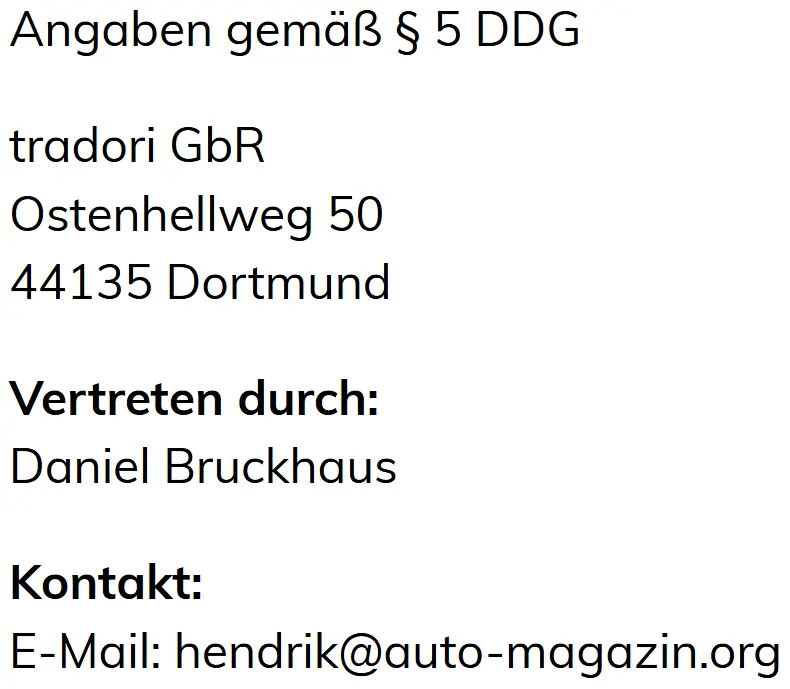 Impressum von auto-magazin.org