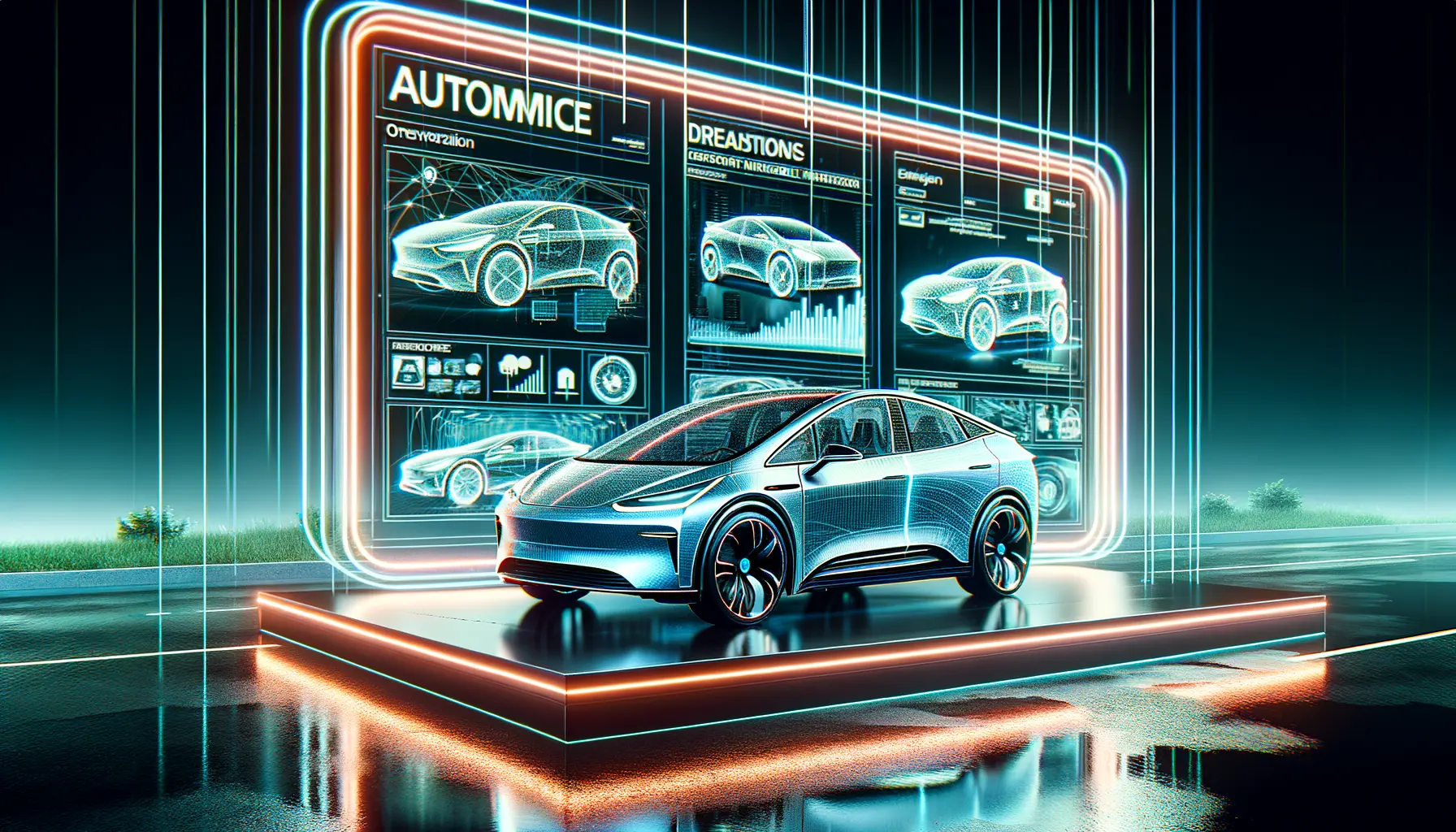 Elektrofahrzeug mit Kfz-Magazin im Hintergrund als Symbol für nachhaltige Mobilität