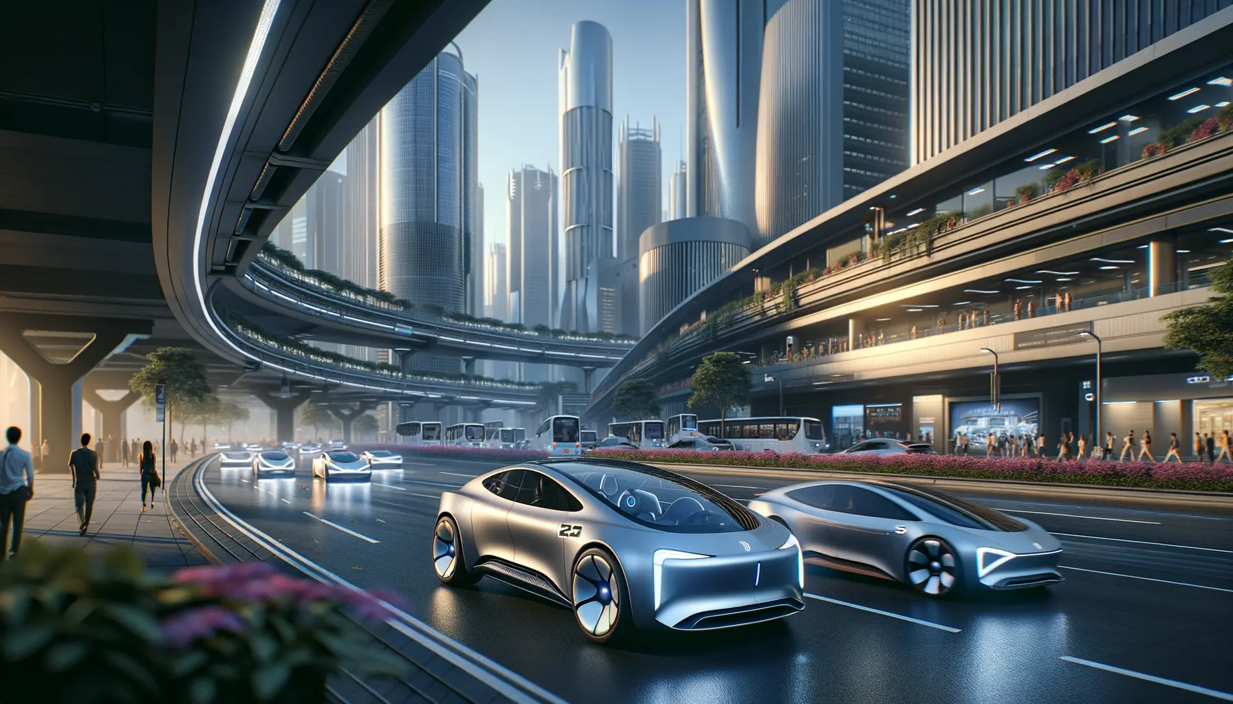 Neuwagen-Modelle 2026 moderne Elektro- und Hybridautos in der Stadt