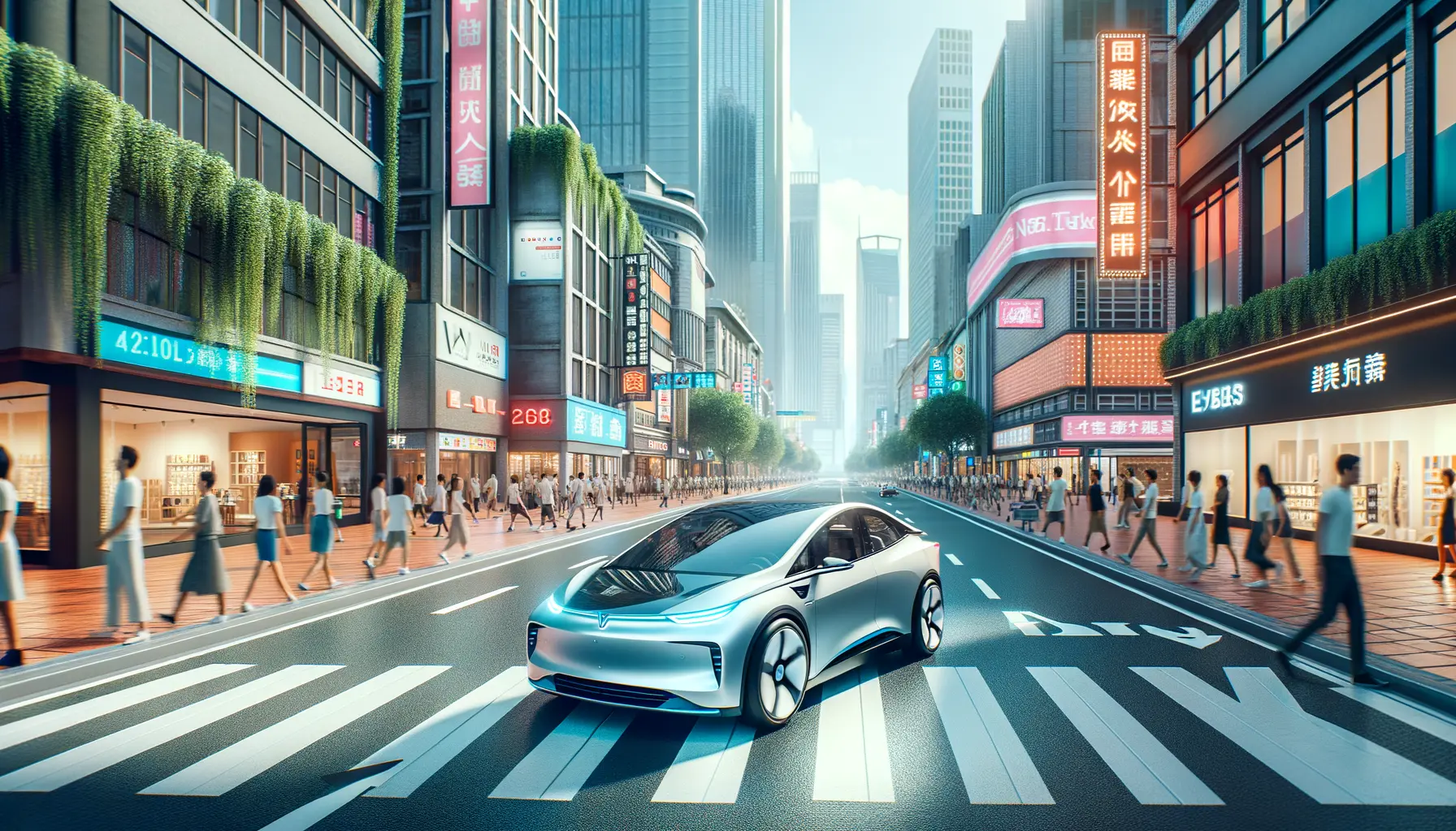 Nuri Cars Elektroauto modernes Design urbane Straße