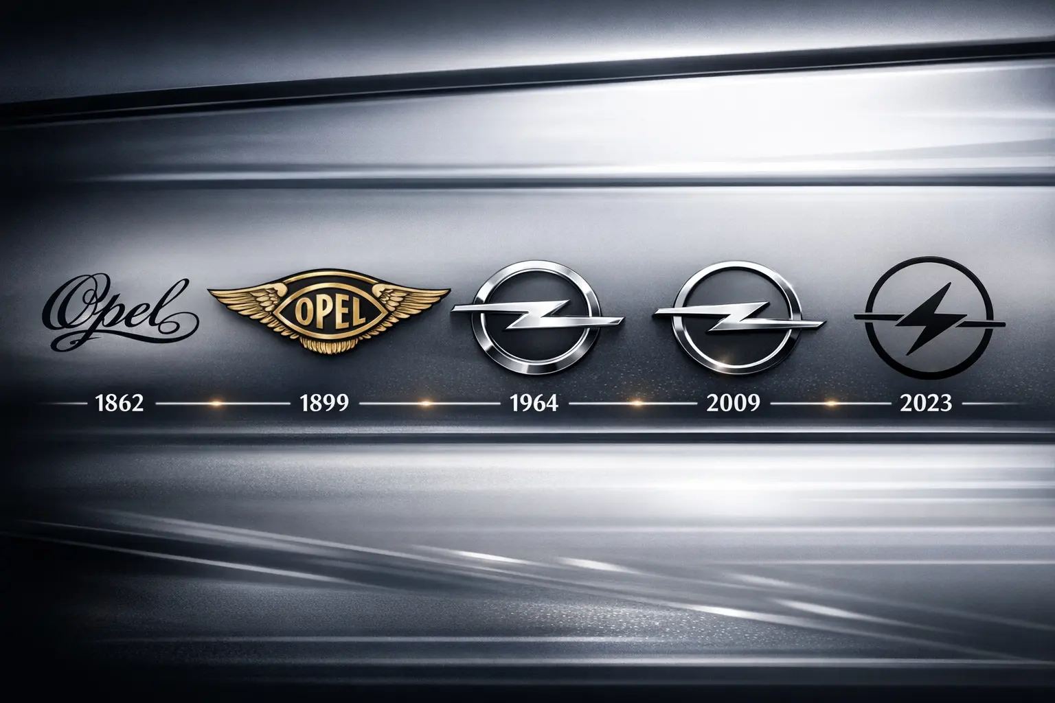 Opel Logo Entwicklung Geschichte Blitz Symbol